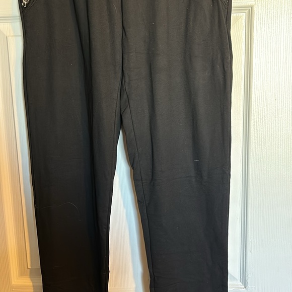 Vocal women’s black chain detail drawstring pants size medium - Picture 2 of 10